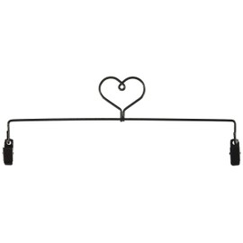 Ackfeld Manufacturing 12in Heart Clip Holder Hanger, Charcoal