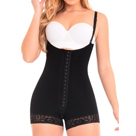 M&D Fajas Colombianas Stage 2 Faja Colombian Shapewear Reducing and Shaping Post Surgery Black XS