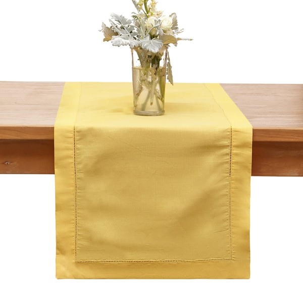 Table Runners Long with Hemstitched Natural Fabric Table Runner Rectangle