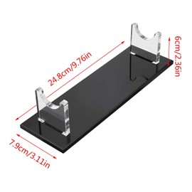 Soporte de espada de sable de luz, soporte de acrílico para sable de luz, soporte de exhibición de escritorio, soporte de cuchillo samurái para decoración de sable de luz (cuadrado negro, 1 paquete)