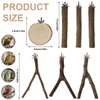 8PCS Bird Perch Natural Wooden Parrot Parakeet Toy Stand Branches