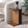 SAFAVIEH Couture Collection Kassia Medium Oak Brown C-Shaped Accent Table