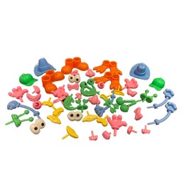Craftplay Plastic dough/potato people shapes - Pack of 52 face/body features - Make your own potato/dough person