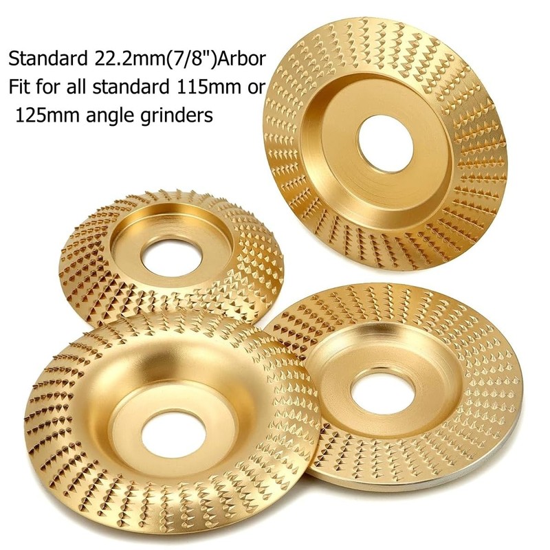 Pack of 4 Wood Sanding Discs for Angle Grinders, Wood