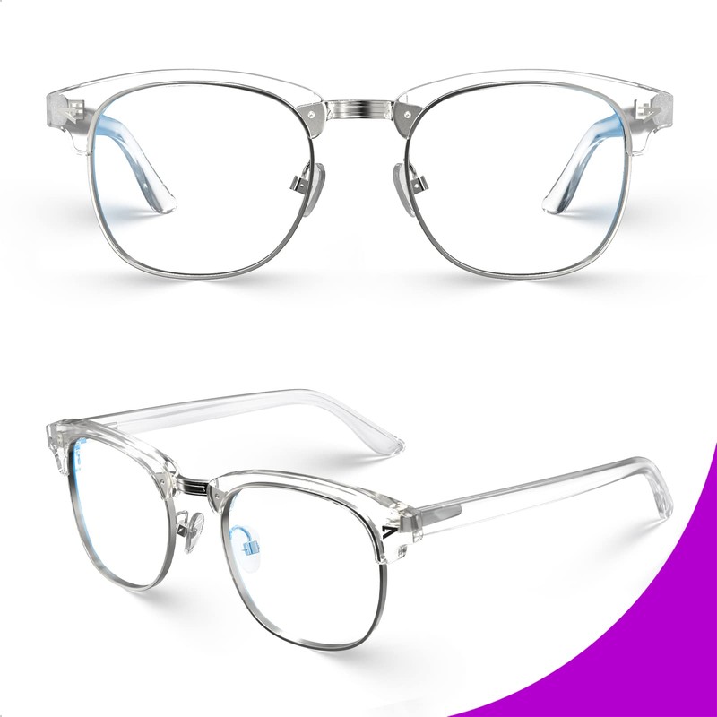 VISOONE Lightweight Blue Light Blocking Glasses Square with Anti Computer