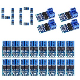 40 Pcs DC 5V-36V 400W FET Trigger Switch Drive Module Board Dual Mosfet Driver Module Dual High Performance Switching Driver Module PWM Controller Switch Panel Driver Module for Ar-duino