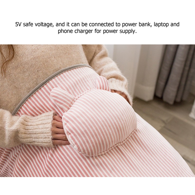 USB Heated Blanket Pink 5V High Safety Soft Polyester Fiber