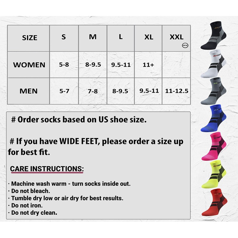 ZaTech Plantar Fasciitis Sock, Compression Socks. Heel, Ankle & Arch