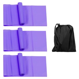 PATIKIL Resistance Exercise Bands, 3 Pack Workout Bands Strengths Elastic Band for Strength Training Working Out Home Gym Physical Fitness Yoga, Purple