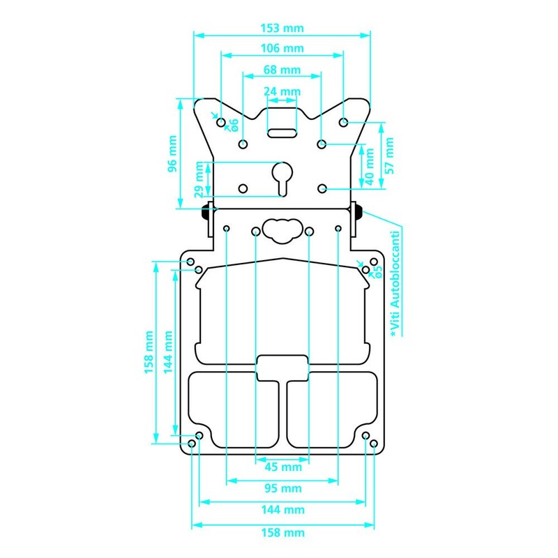 Lampa 90142 Universal Motorcycle License Plate Frame