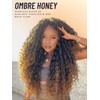 YKHJH 26 Inch Honey Blonde Curly Synthetic Wig Wear and