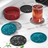 HFHOME Coasters for Drinks 6 Pack Silicone Coasters Set with