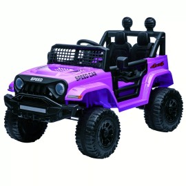 TCARAIWEN Purple 12V Kids Ride on Car Electric Power Wheels Jeep Truck w/Remote Bluetooth