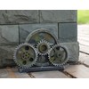 Rmdusk Industrial Steampunk Gear Train Figurine, Cog Wheel Statue, Resin