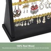 Poyilooo Earring Organizer Stand, Rustic Wood Earring Holder Rack, 5