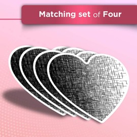 Vinyl Heart Stickers (Set of 4) - Manga Anime Speed Graphic Fun Decals for Laptops,Tablets,Luggage,Scrap Booking,Fridges #2808