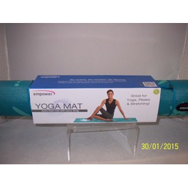Empower Yoga Mat Extra Thick Mat with Carry Strap Turquoise  Slip Resistant NEW