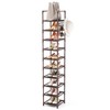 LANTEFUL Tall Shoe Rack 10-Tier Narrow Shoe Shelf Storage for