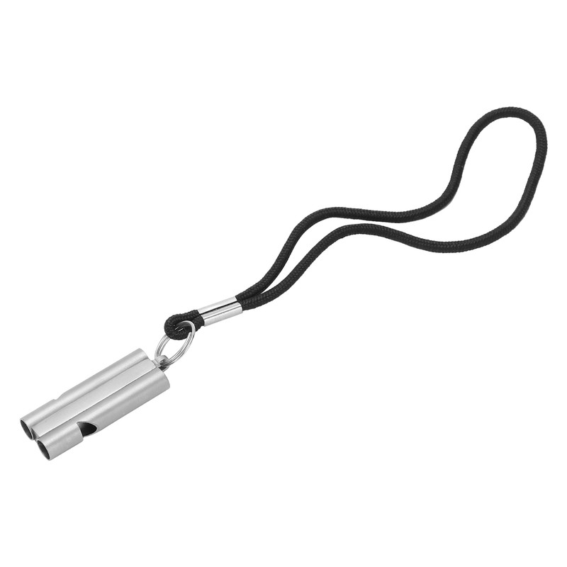 Pure Titanium Whistle with Lanyard Outdoor Survival Whistle High Decibel