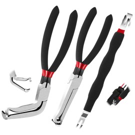 3-Piece Electrical Disconnect Pliers Set – 60° Angled & Straight Automotive Connector Pliers with Double-Ended Separator Tool, Non-Slip Grip for Wiring Harness & Sensors – Ideal for Gifts for Men