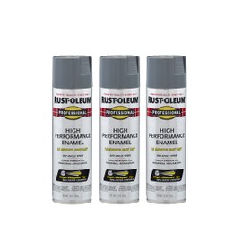Rust-Oleum 7587838-3PK Professional High Performance Enamel Spray Paint, 15 Oz, Gloss Dark Machine Gray, 3 Pack