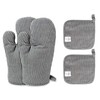 4Pcs Oven Mitts and Pot Holders, Heat Resistant Oven Mitts