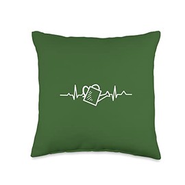 Cool Garden Stuff Vintage Watering Can Watering Can Heartbeat Design, Gardening Throw Pillow, 16x16, Multicolor