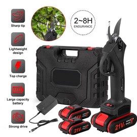 Electric Pruning Shears, Professional Cordless Electric Pruning Shears Pruner with 2PCS Backup Rechargeable 2Ah Lithium Battery Powered Tree Branch Pruner - 1.38inch (35mm) Cutting Diameter