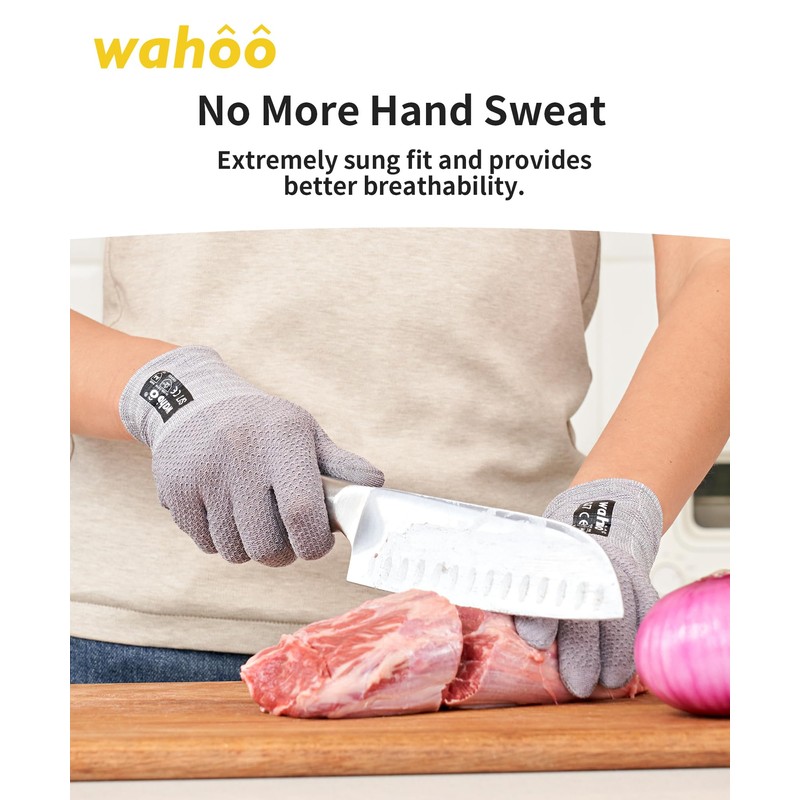 wahoo Level D Cut Resistant Gloves Kitchen, Food Grade Safety