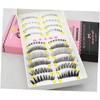 LALAFINA 20pairs Handmade Natural Curly Fake Eyelashes Upper Lower Mixed