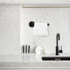 HighFree Industrial Pipe Bathroom Hardware Set Black Wall Mounted Hardware
