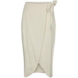 PIECES Women's Pckalou Hw Wrap Skirt, Birch