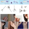 150 Pcs 5 Sizes 304 Stainless Steel Blanks Prong Earring