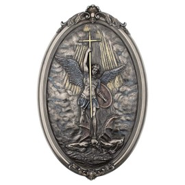 Studio Collection St. Michael The Archangel - Placa de pared | Patron Saint of Grocers, Military and Police | Christian Home Goods