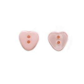 Vingol 50 Botones de Resina con Diseño de Corazón Multicolor, 2 Agujeros, 12 mm, para Ropa, Costura, Manualidades, Regalos