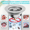 2 Pack 3 in 1 Kitchen Sink Drain Strainer &