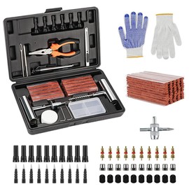 ZANZER Tyre Repair Kit- 120 pcs Car Tyre Puncture Repair Kit, Heavy Duty Flat Tyre Emergency Repair Tool Kit w/Tire Plugs,Strips,Tyre Valves Tools - Value Pack for Auto Car Van Truck Motorcycle etc
