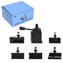 AXA Tool Post Set 6-Pack Wedge Type Quick Change Tool Post Set for Mini Lathe Swing 12Inch 250-111