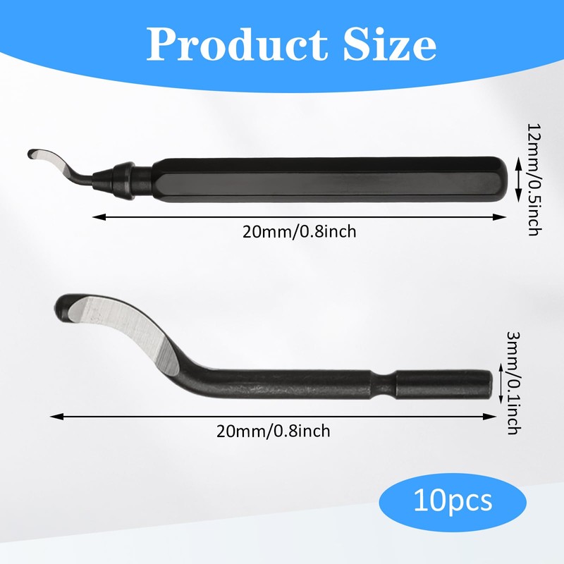 Deburring Tool Set, with 10PCS Deburring Head Burr Remover Hand