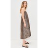 Ganni Women's Printed Cotton Midi Strap Dress, Leopard, 10