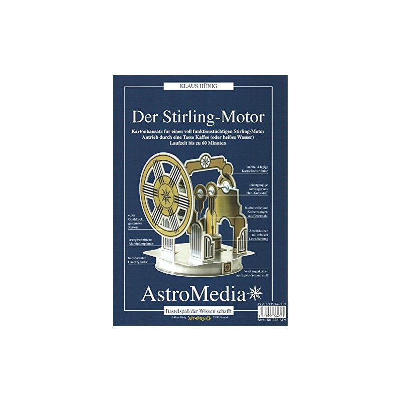 Frühes Forschen Cardboard Kit Stirling Motor Running On A Cup