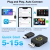 MTAKYA 2025 Upgraded Mini Android Auto and Wireless CarPlay Adapter