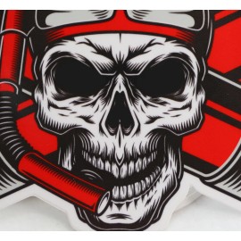 Real Sticky 8" Skull Diver Down Sticker H2O Tank Scuba Dive Flag Car Vehicle Window Decal