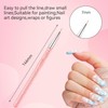 3 Pcs Thin Nail Art Brush,Reusable Nail Brush for Nail