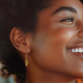 Ross-Simons Italian 14kt Yellow Gold Twisted Lace Drop Earrings