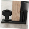 Gatuida 1set Adjustable Black Metal Barn Door Floor Guide Stopper