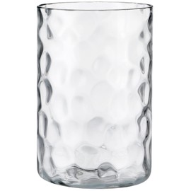 Skelang Hammered Lip-less Glass Lamp Shade, Cylindrical Light Cover with Fitter Opening, Replacement for Chandelier, Pendant, Bathroom Vanity Light