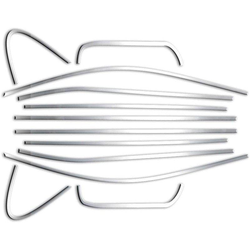 12pc. Luxury FX Window Trim Package for Chevy Silverado 1500,