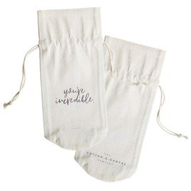 The Cotton & Canvas Co. You're Incredible Wine Bag, Bottle Cover, Party Table Decoration