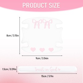 8 PCS Trust in God Car Door Handle Protector, Coquette Pink Bow Cars Door Handle Bowl Sticker, Automotive Accessories Protection Film for Most Models (Transparent)